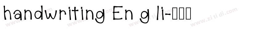handwriting En g li字体转换